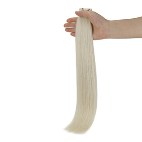 Full Shine Tape In Hair Extensions Ice Blonde colour comparison