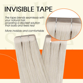 Full Shine Tape In Hair Extensions Ice Blonde packaging