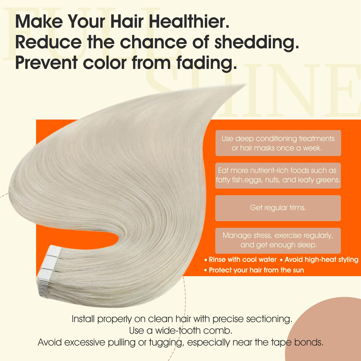 Full Shine Tape In Hair Extensions in a hairstyle