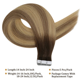 Full Shine Tape in Hair Extensions in packaging