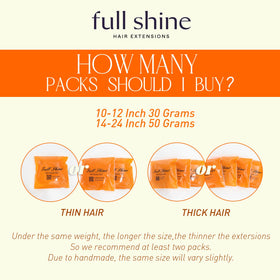 Full Shine Tape in Hair Extensions on display