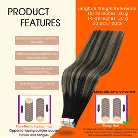 Full Shine Tape In Hair Extensions packaging