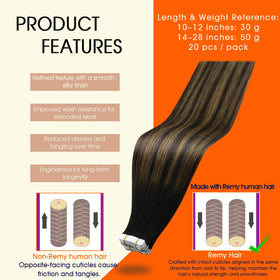 Full Shine Tape In Hair Extensions packaging