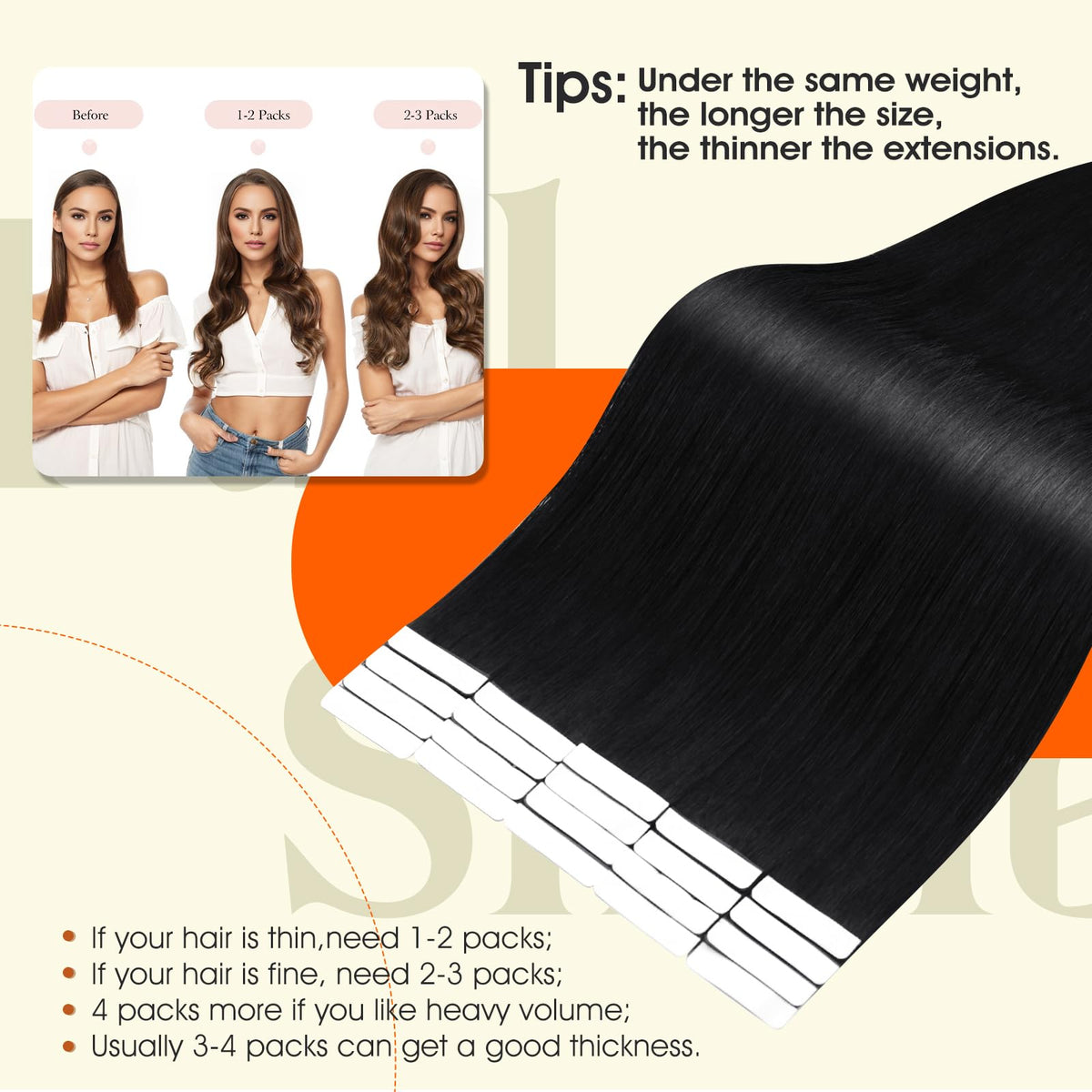 Full Shine Tape in Hair Extensions packaging