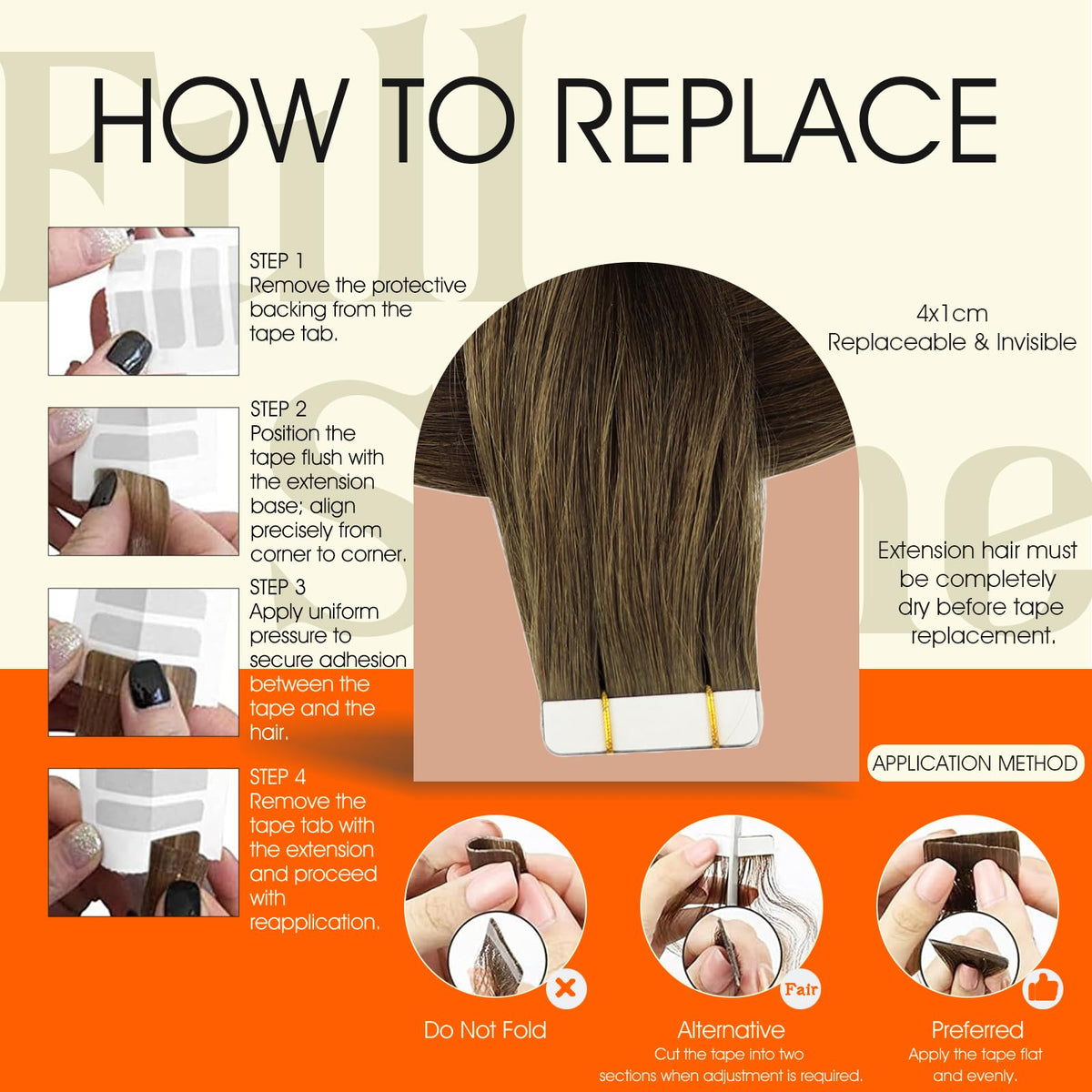Full Shine Tape In Hair Extensions packaging view