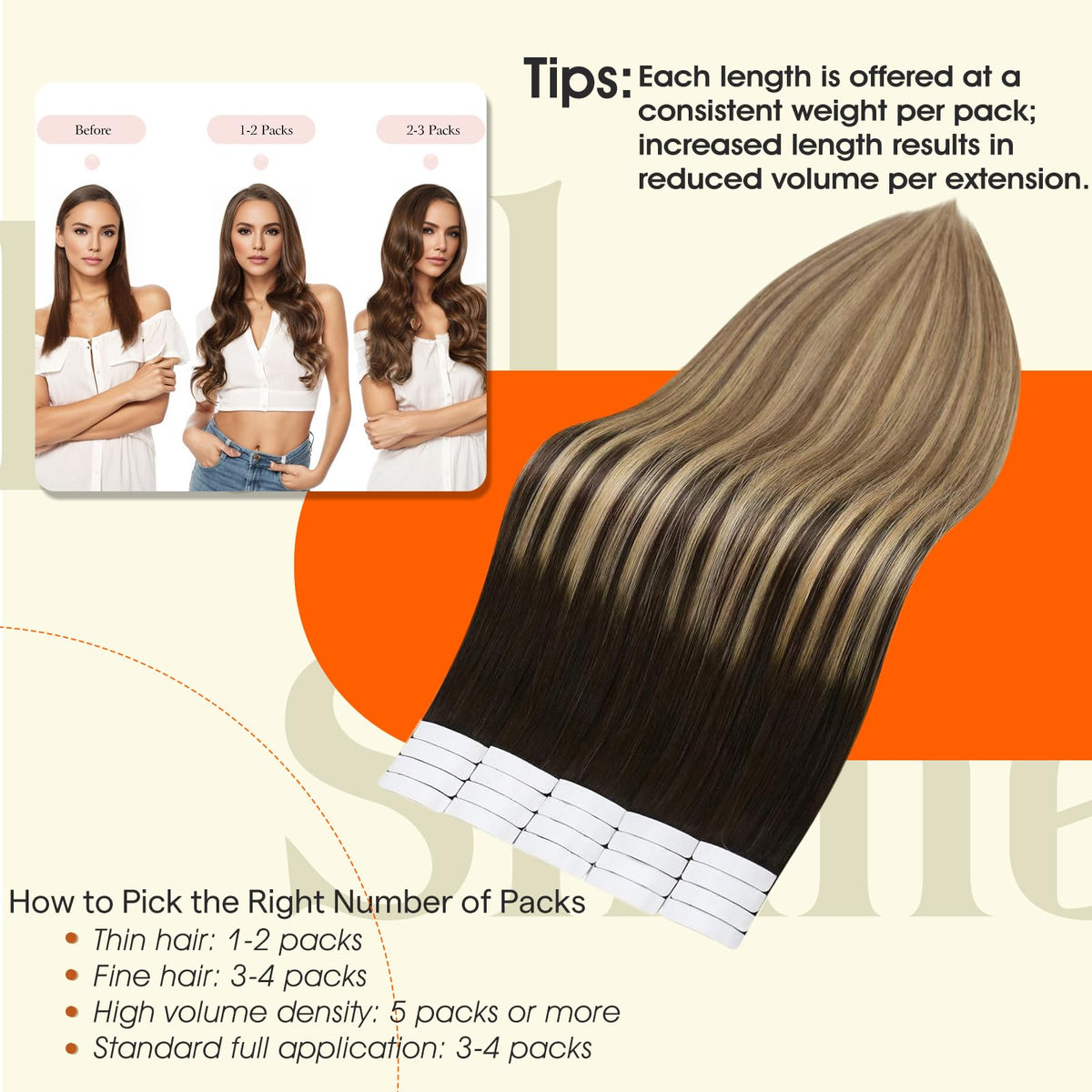 Full Shine Tape In Hair Extensions styled in soft waves