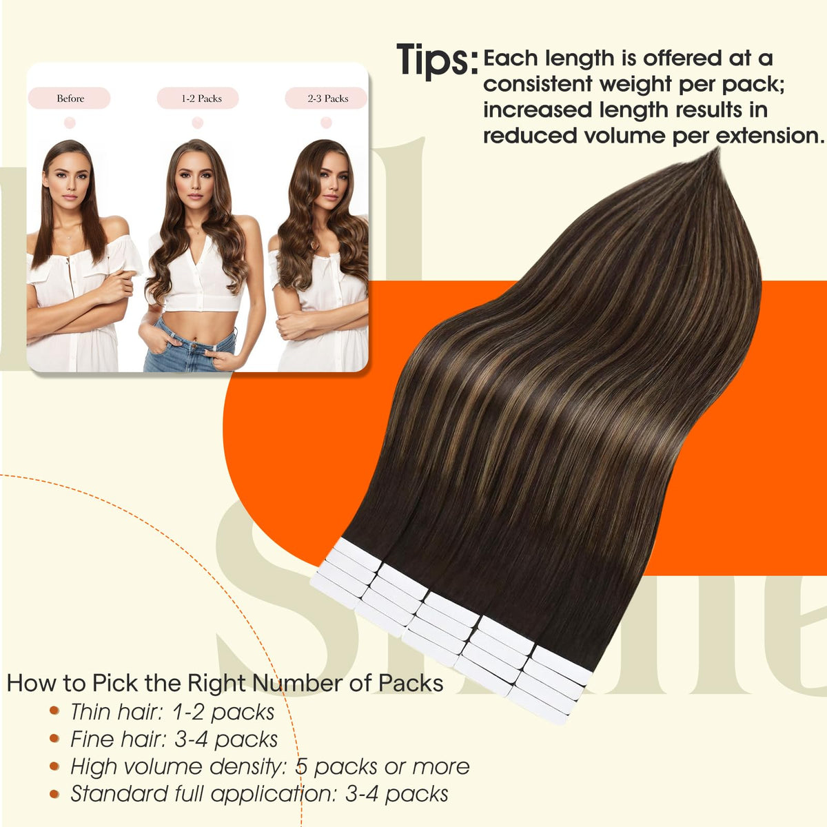 Full Shine Tape in Hair Extensions styled in soft waves