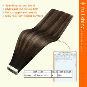 Full Shine Tape Ins hair extensions displayed in packaging