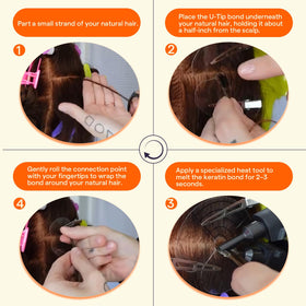 Full Shine U Tip Hair Extensions styling demonstration