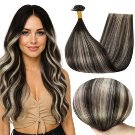 Full Shine U Tip Human Hair Extensions 22 Inch front view
