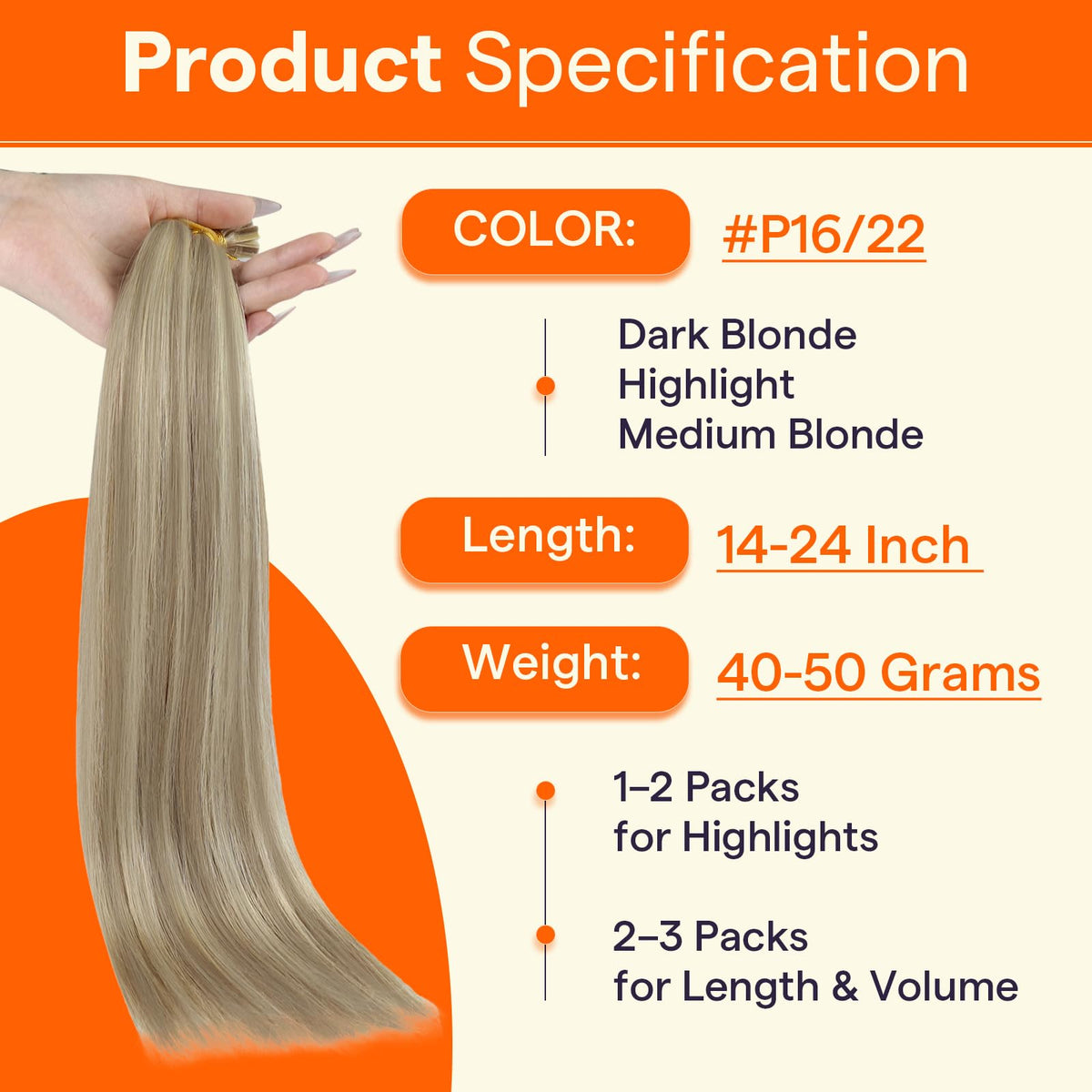 Full Shine U Tip Human Hair Extensions displayed in natural light