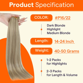 Full Shine U Tip Human Hair Extensions displayed in natural light