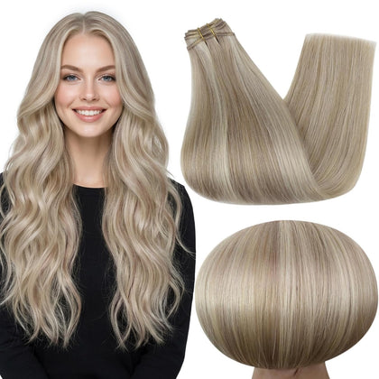 Full Shine Weft Hair Extensions 18 Inch 105g front view