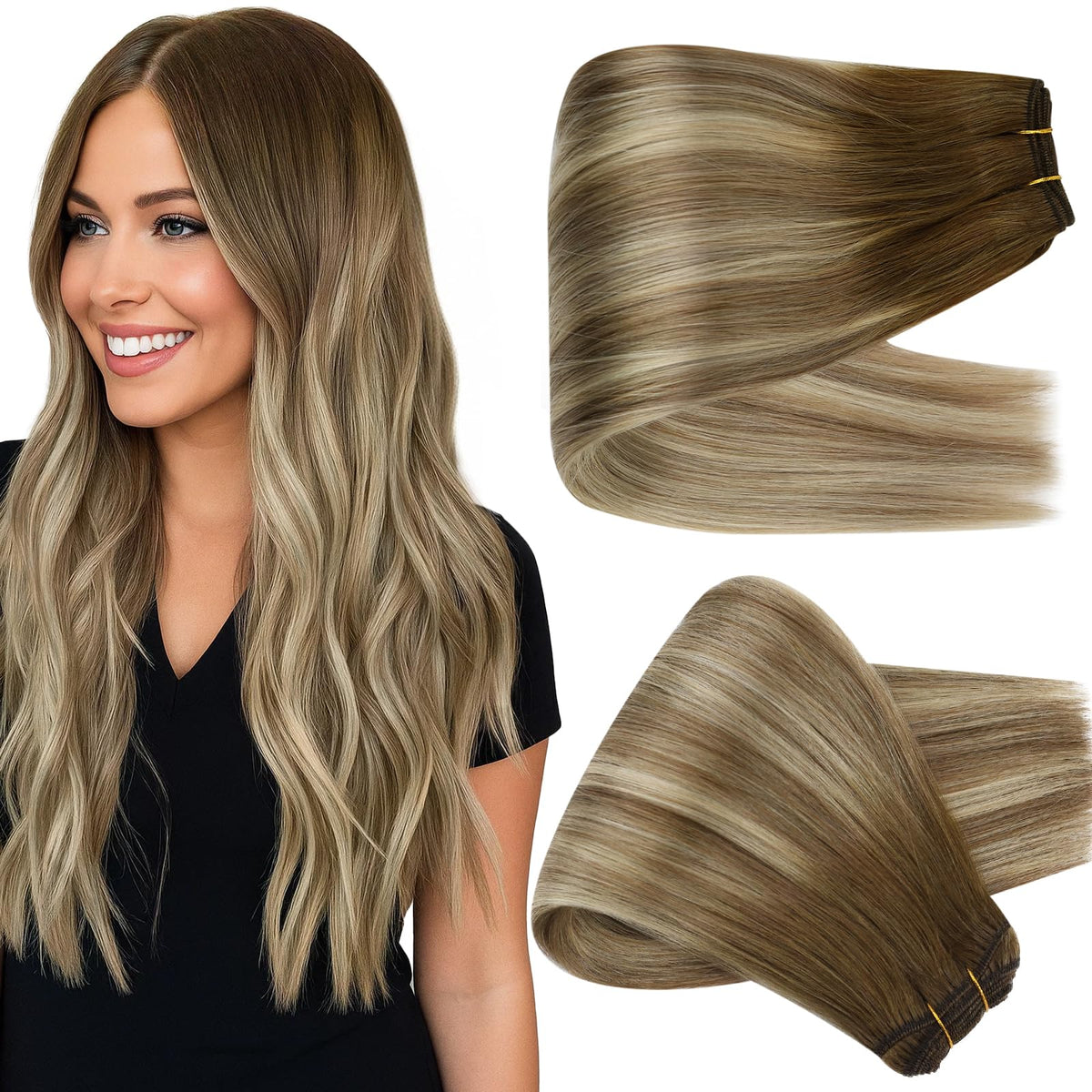 Full Shine Weft Hair Extensions 18 Inch front view