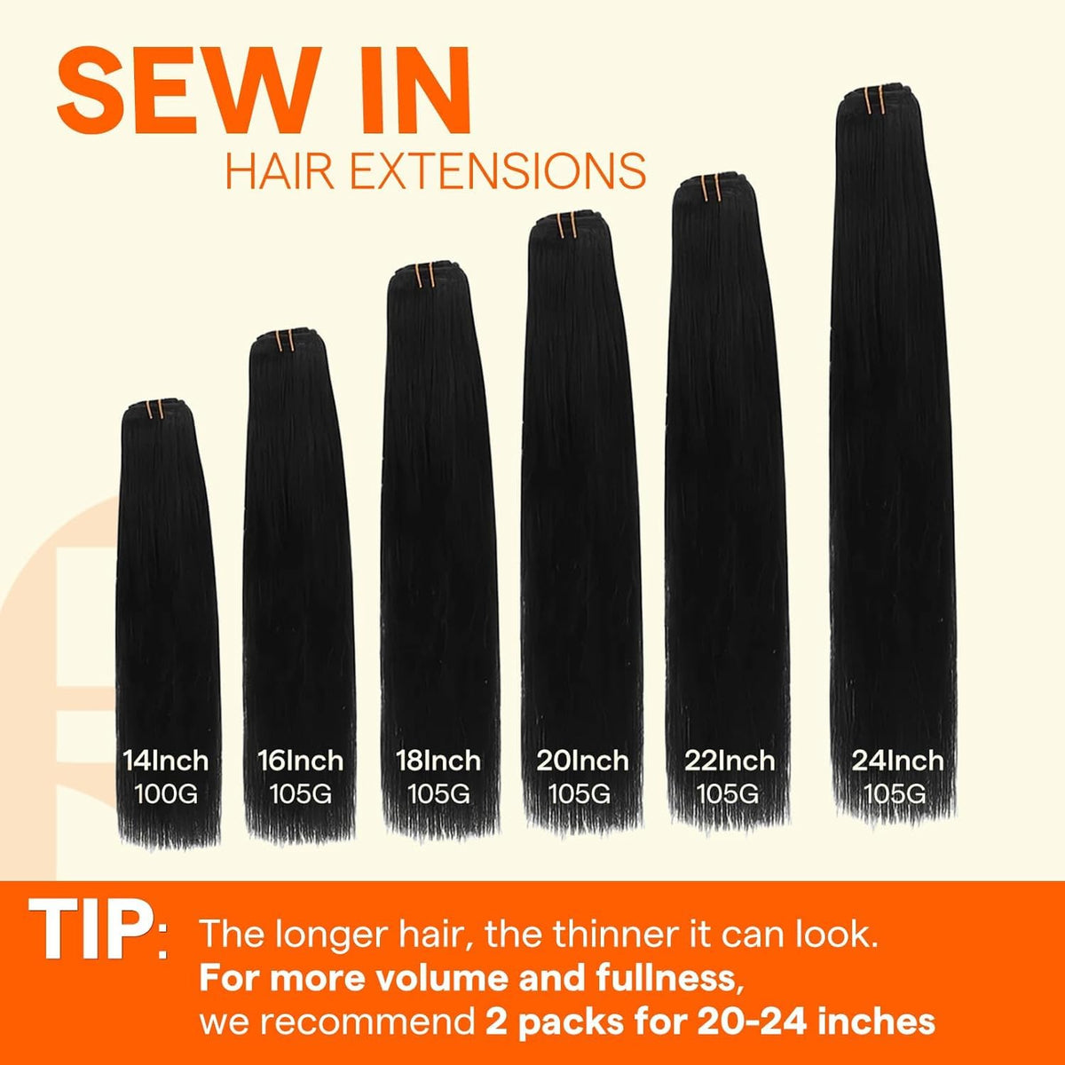 Full Shine Weft Hair Extensions 18 Inch Jet Black installation process