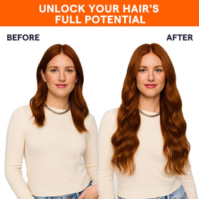 Full Shine Weft Hair Extensions 20 Inch Copper back view