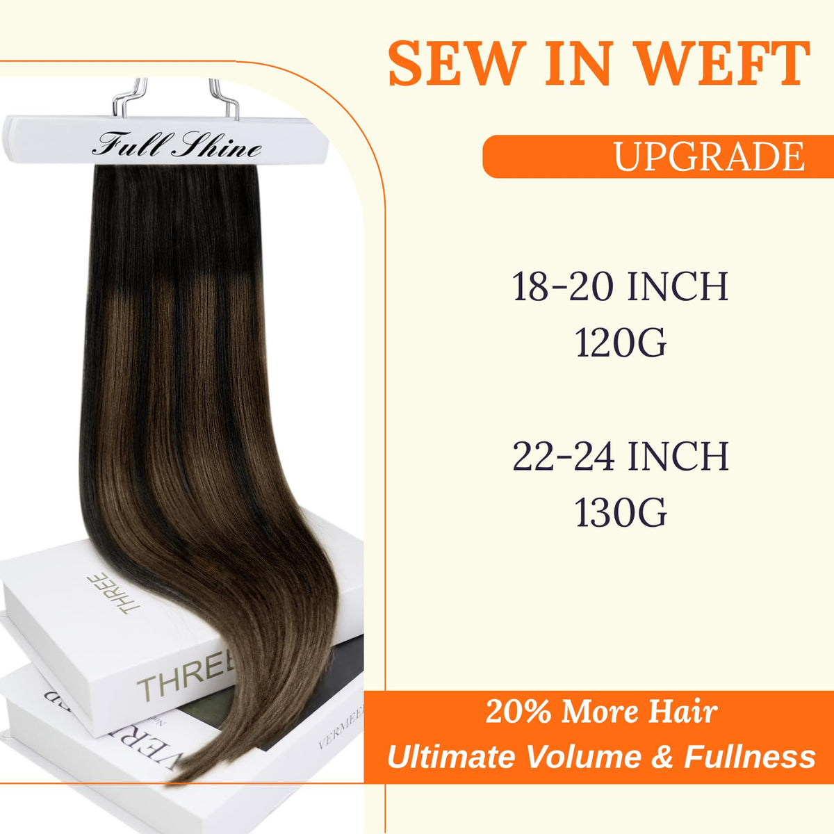 Full Shine Weft Hair Extensions 24 Inch packaging