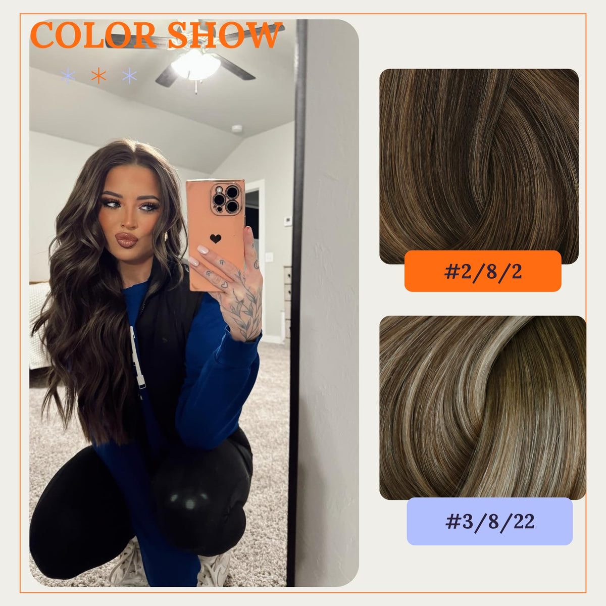 Full Shine Weft Hair Extensions 24 Inch styled look