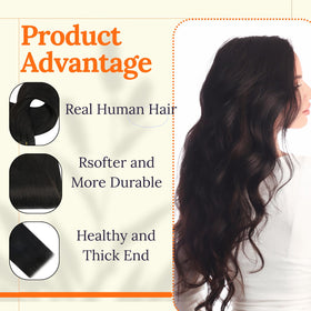 Full Shine Weft Hair Extensions 28 Inch Off Black close-up