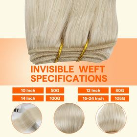 Full Shine Weft Hair Extensions close-up of double weft