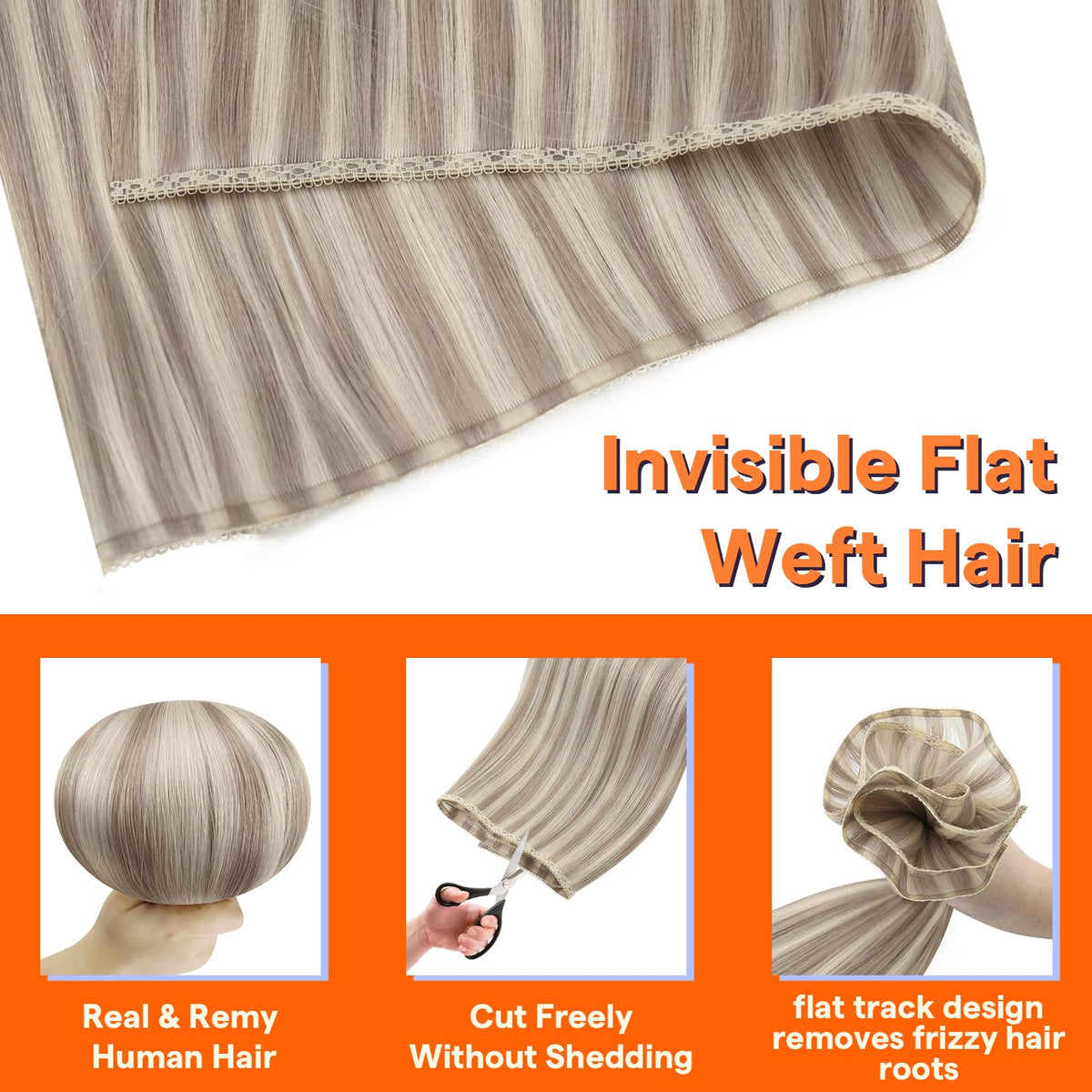 Full Shine Weft Hair Extensions displayed in various colours