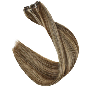 Full Shine Weft Hair Extensions in natural light