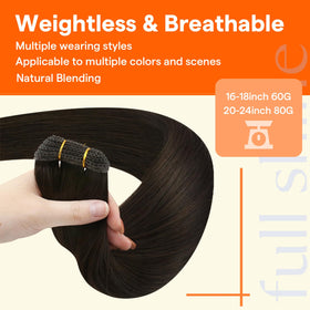 Full Shine Weft Hair Extensions in various colours