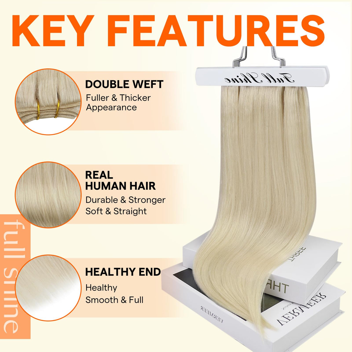 Full Shine Weft Hair Extensions packaging