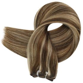 Full Shine Weft Hair Extensions showing colour variation