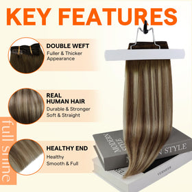 Full Shine Weft Hair Extensions showing natural texture