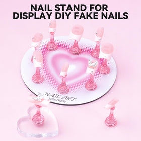 Full view of ESUOHYM Nail Stand Set with all components
