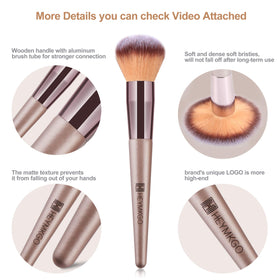 Full view of HEYMKGO 15PCS Makeup Brushes Set