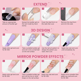 Full view of SUPWEE 3D Sculpting Gel Nail Art Kit packaging