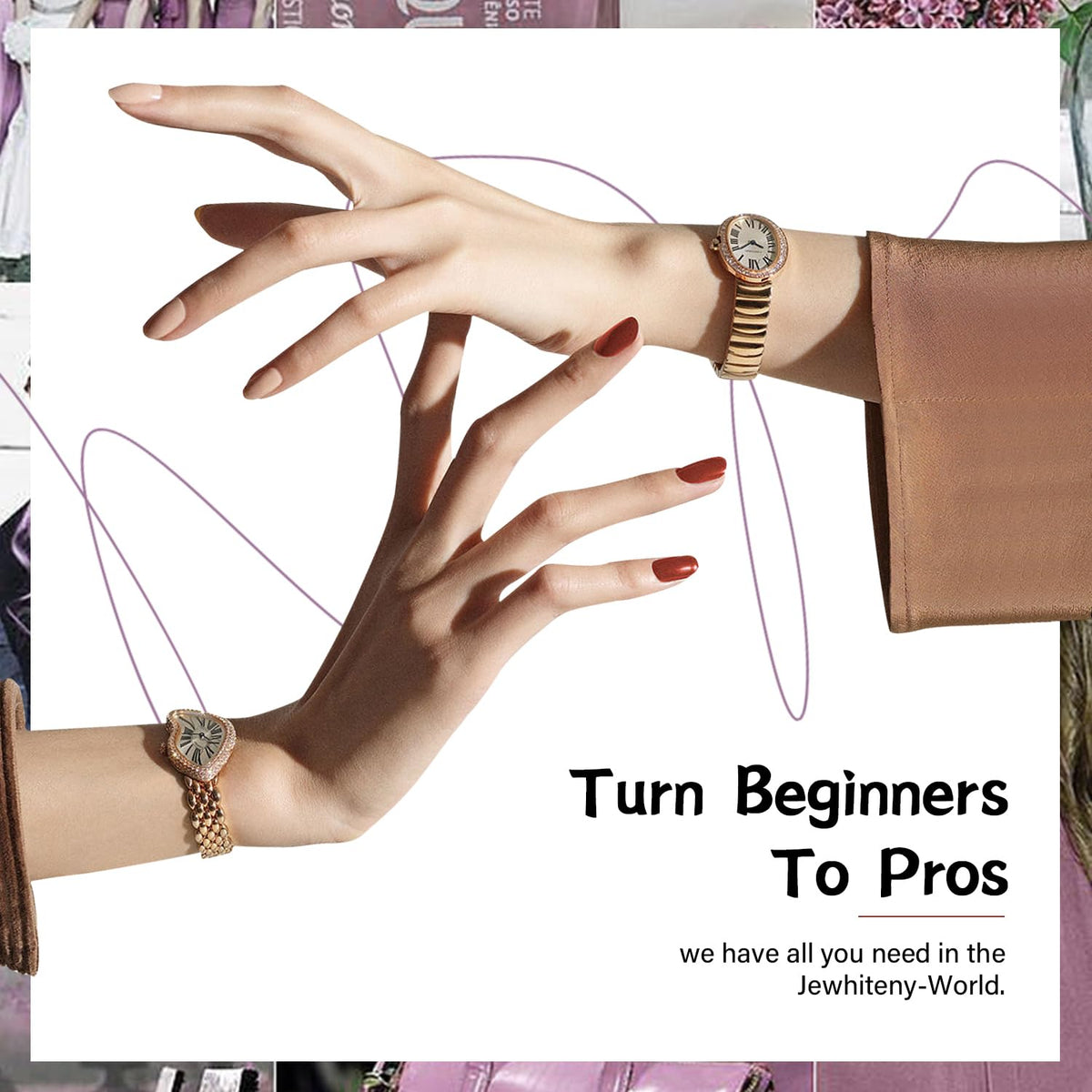 Full view of the JEWHITENY nail polish kit packaging