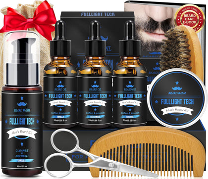 FULLLIGHT TECH Beard Kit with Vanilla Wash and Oils