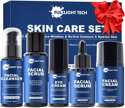 FULLLIGHT TECH Men's Skin Care Gift Set front view with all products