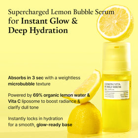 FULLY Lemon Vita Bubble Facial Serum on a skincare shelf