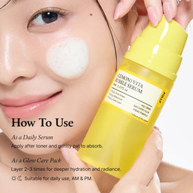 FULLY Lemon Vita Bubble Facial Serum with fresh lemons