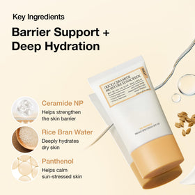 FULLY Rice Ceramide Moisture Sunscreen SPF 50 application on skin