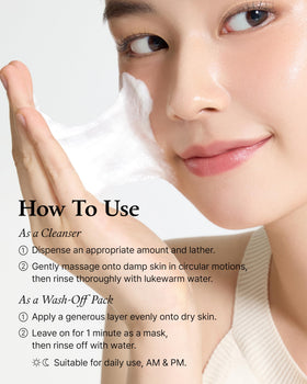 FULLY Rice Dough Mask Cleanser in use with water