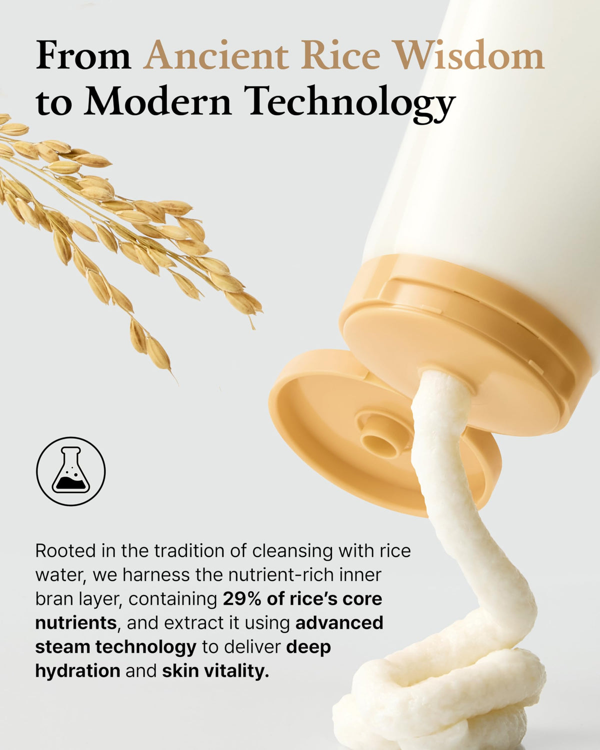 FULLY Rice Dough Mask Cleanser side view showing texture