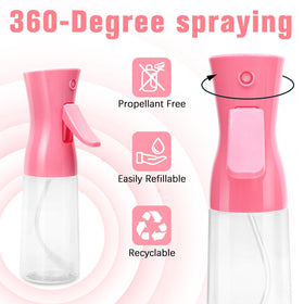 Fun Gift Continuous Spray Bottle 200ml pink nozzle close-up