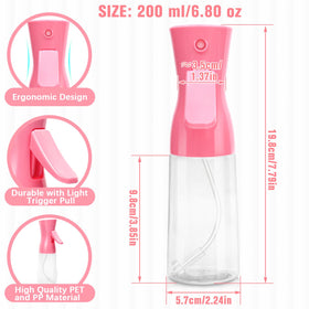 Fun Gift Continuous Spray Bottle 200ml pink side view