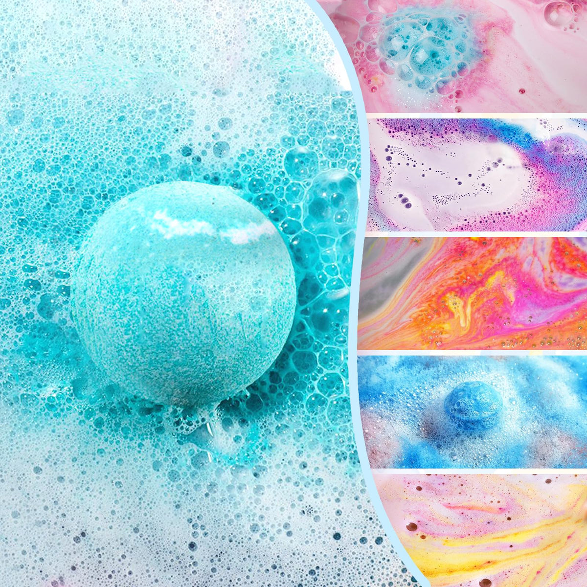 FUNCREVITY Bath Bombs in vibrant colours ready for use