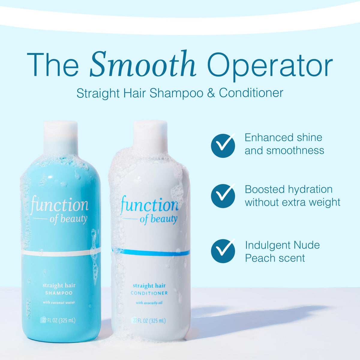 Function of Beauty Straight Hair Conditioner 22 oz front view