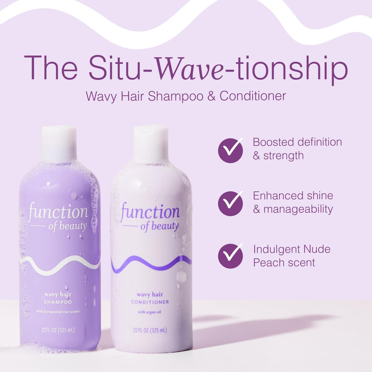 Function of Beauty Wavy Hair Conditioner 22oz front view