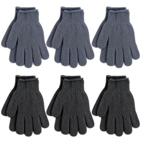 Fundrem 12 Pcs Exfoliating Gloves in assorted colours front view