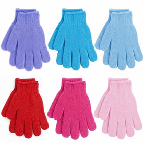 Fundrem Exfoliating Gloves 12 Pcs assorted colours front view