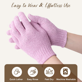 Fundrem Exfoliating Gloves close-up showing elastic fit