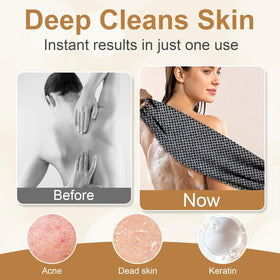 Funfunman Exfoliating Shower Towel in use during a shower